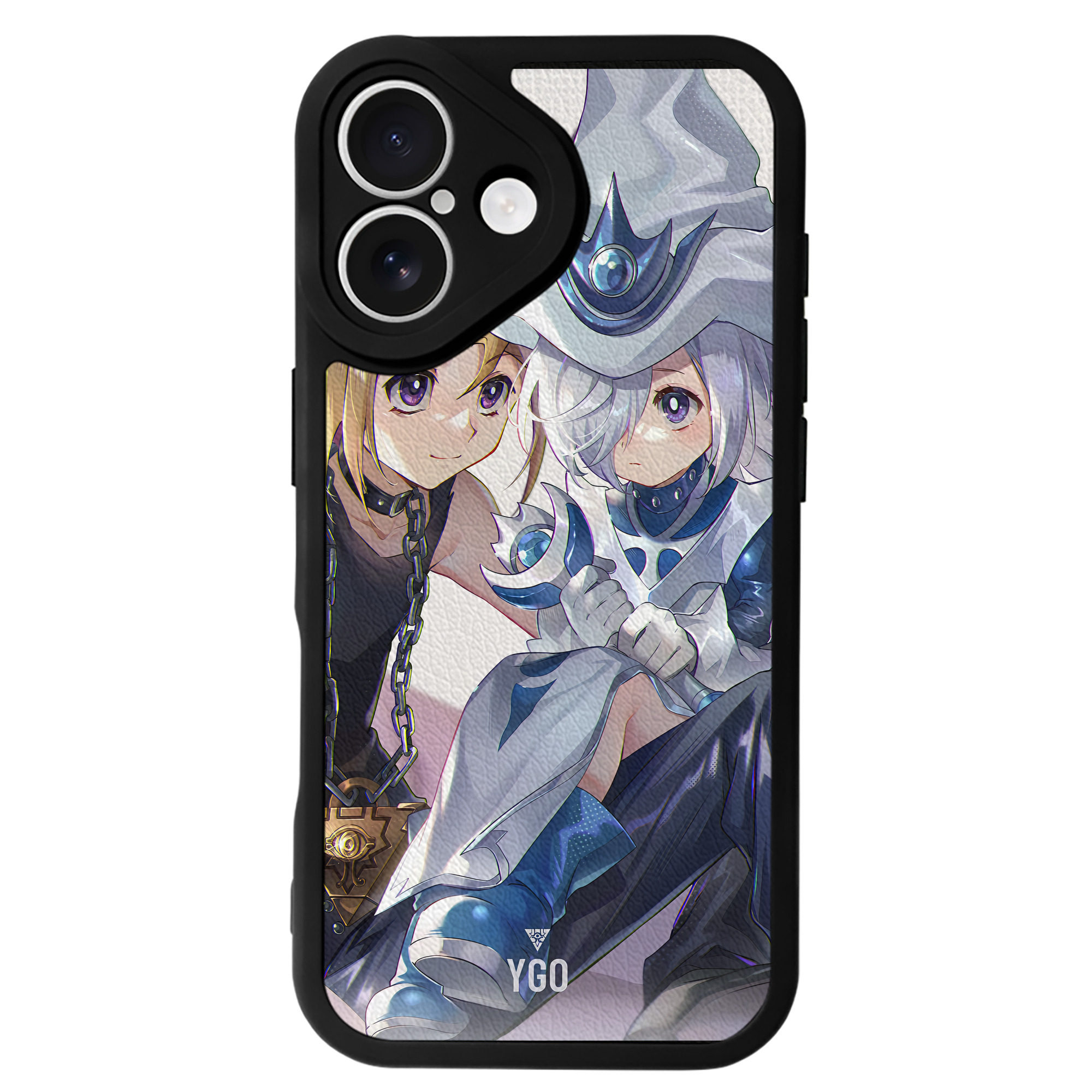 （画像用） 遊☆戯☆王 Yu-Gi-Oh! 【iPhone 16シリーズ対応】シリコンスマホケース（レザー調） 材質：シリコン